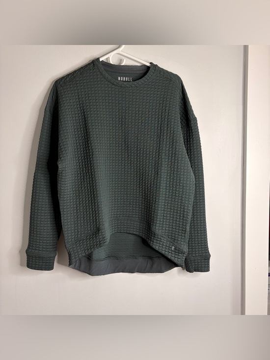 NOBULL Jackets & Blazers - NOBULL Forest Green Waffle-Knit Crewneck Sweater Small